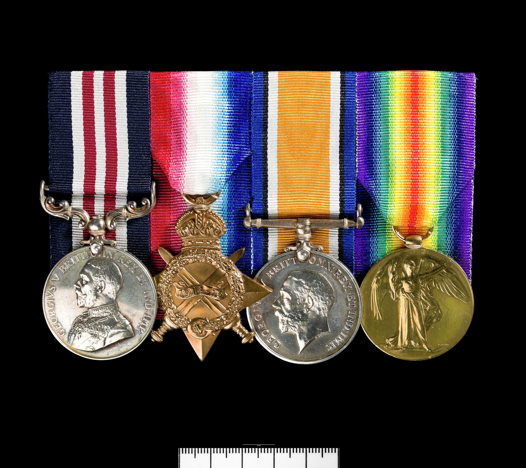 Military Medal,  1914-1915 Star, British War Medal, 1914-1920, Victory Medal, 1914-1919