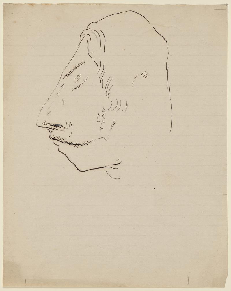 Caricature Sketch of a Man's Head