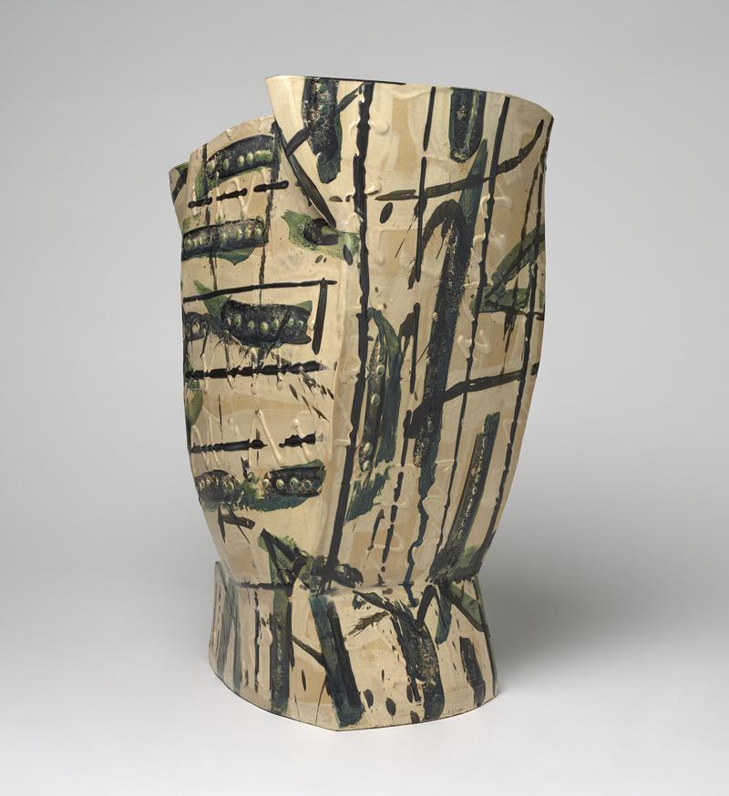 Black and White Pot with Base