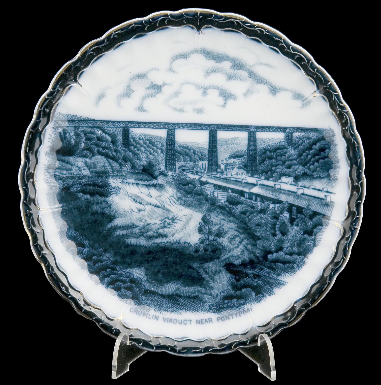 Crumlin Viaduct Near Pontypool (plate)