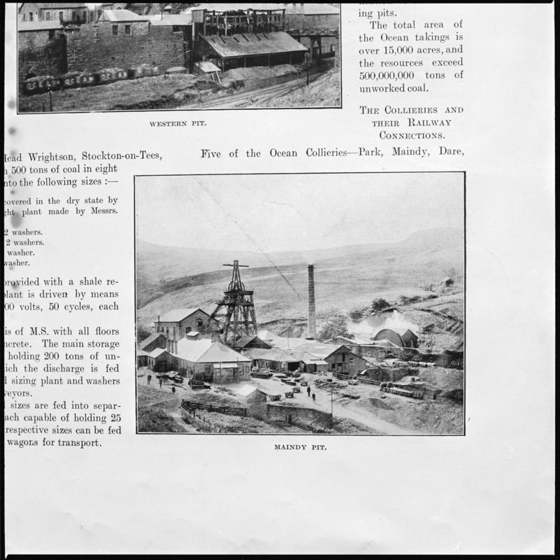 Maindy Colliery, film negative