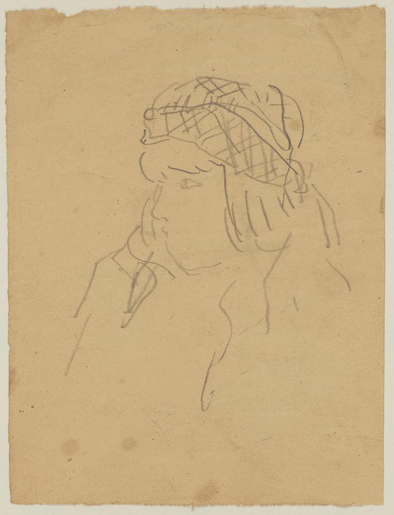 Study of a Woman's Head Wearing a Hat