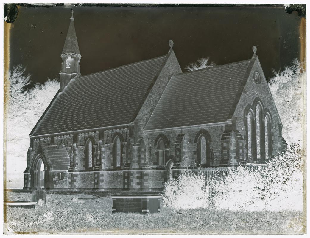 Merthyr Mawr Church (glass negative)