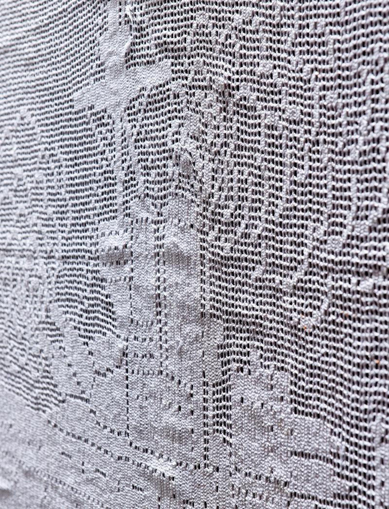 Crochet panel depicting a naval gunship