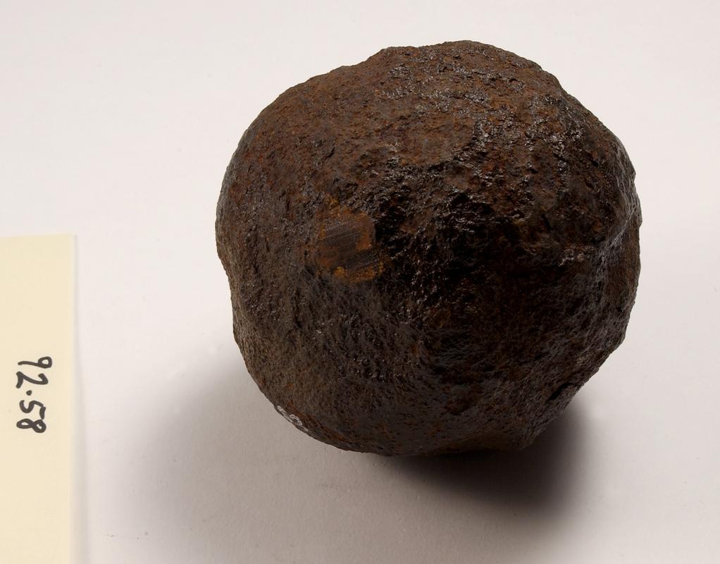 Iron cannonball recovered from the Severn Estuary