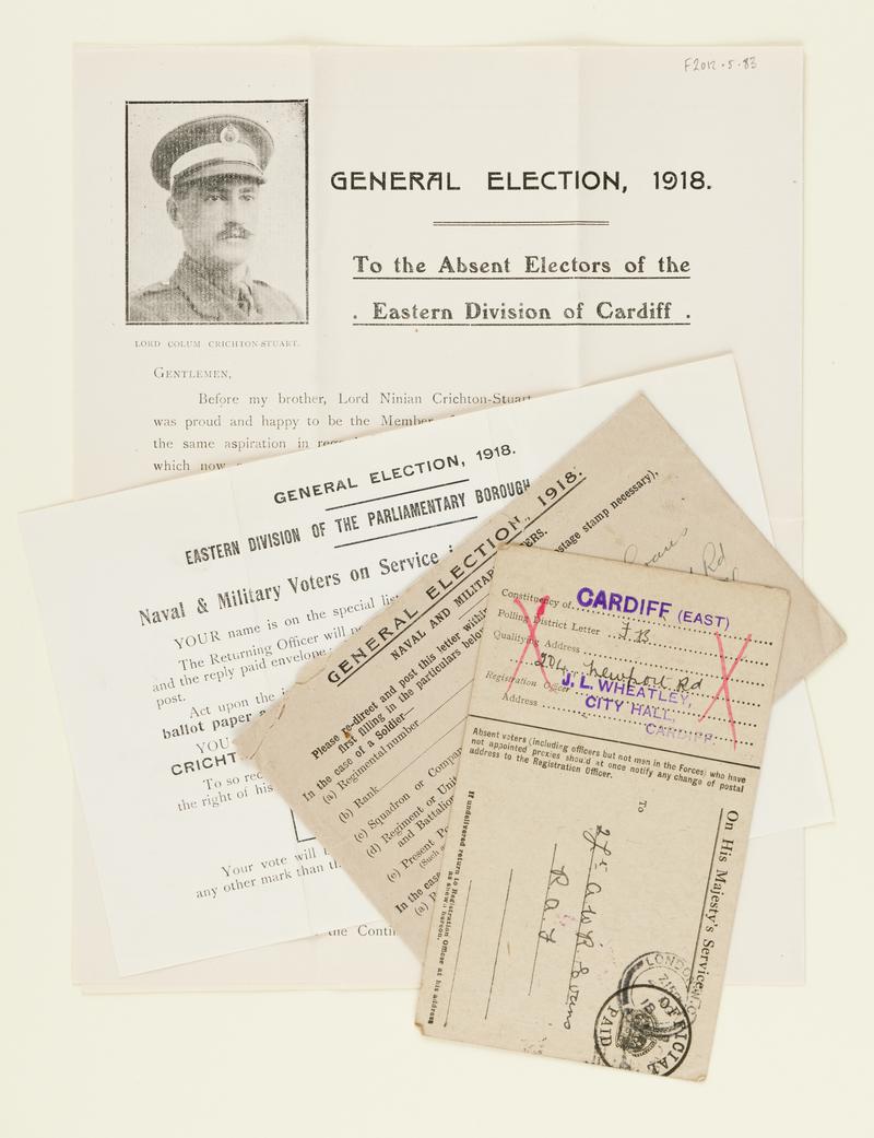 1918 General Election candidate flyer