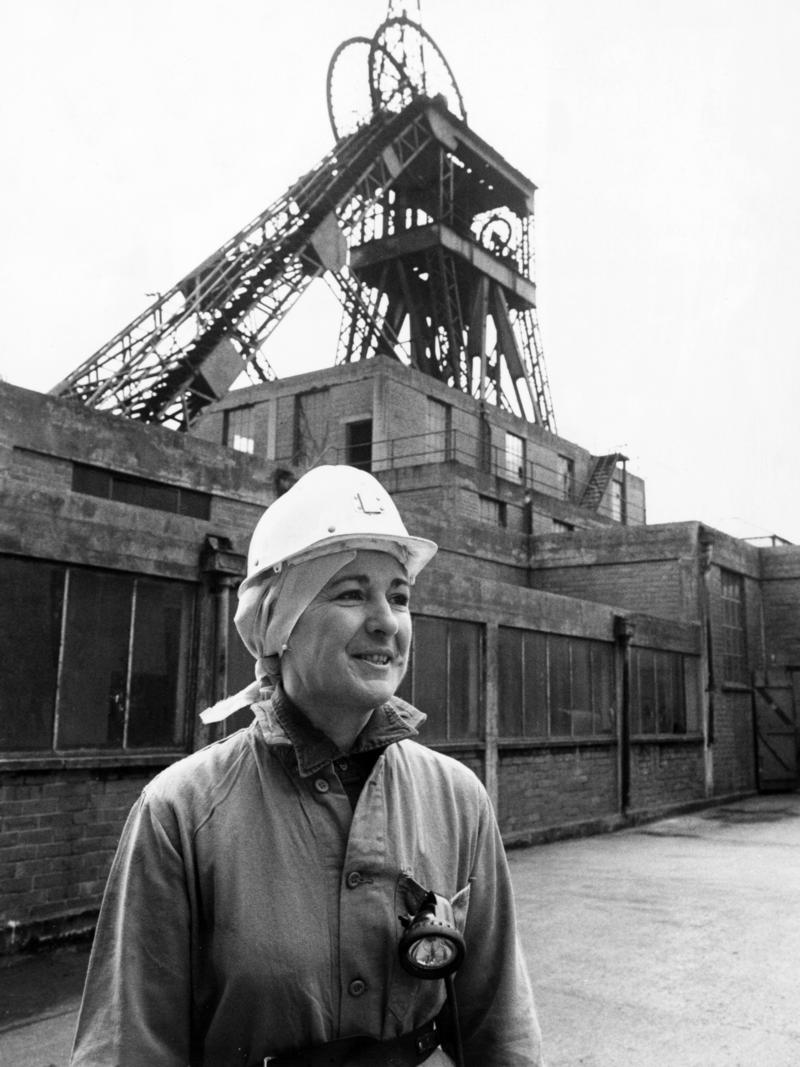 Shirley Carr (Canada) visiting a Welsh coal mine