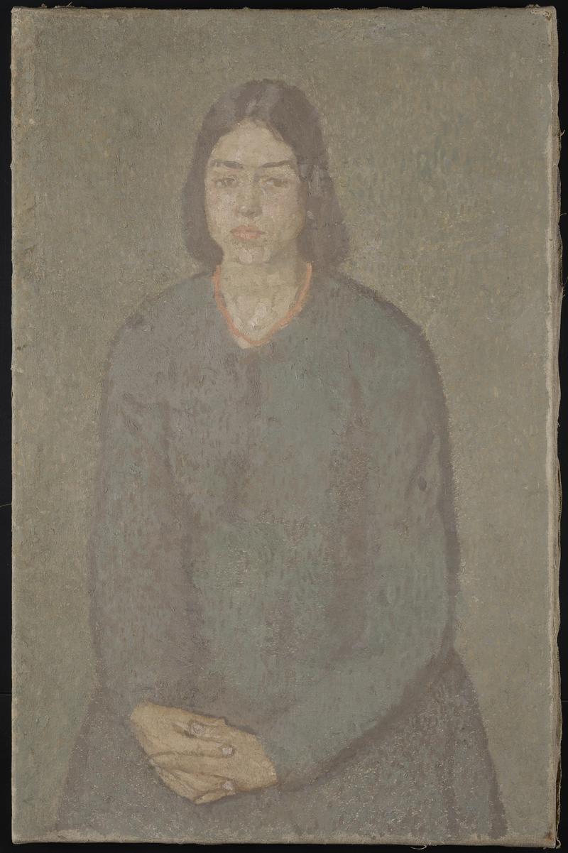 Girl in a green dress
