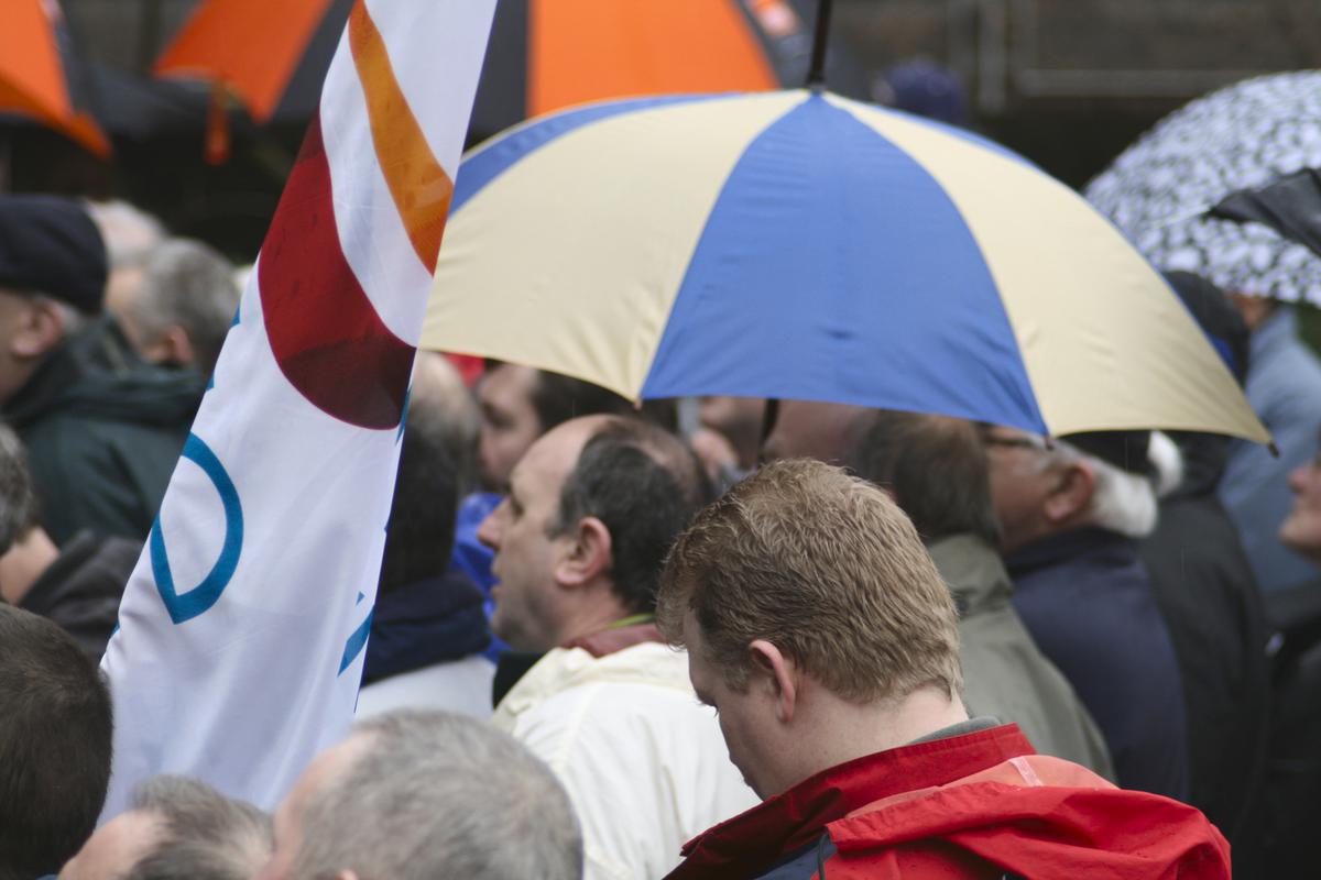 Hoover factory march, Merthyr Tydfil, photograph