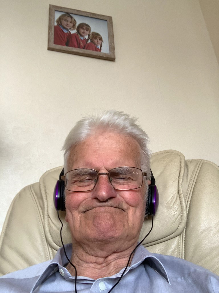 94 year old grandad using FaceTime. Ely to Carmarthen.
