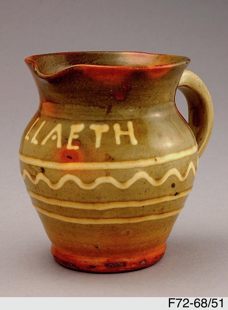 Milk jug with inscription 'Llaeth'