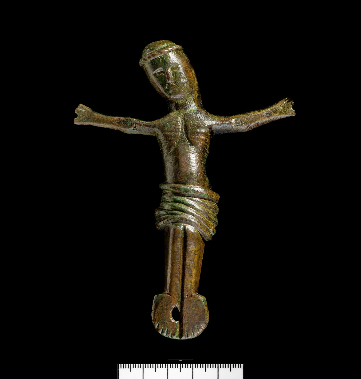 Medieval copper alloy crucifix