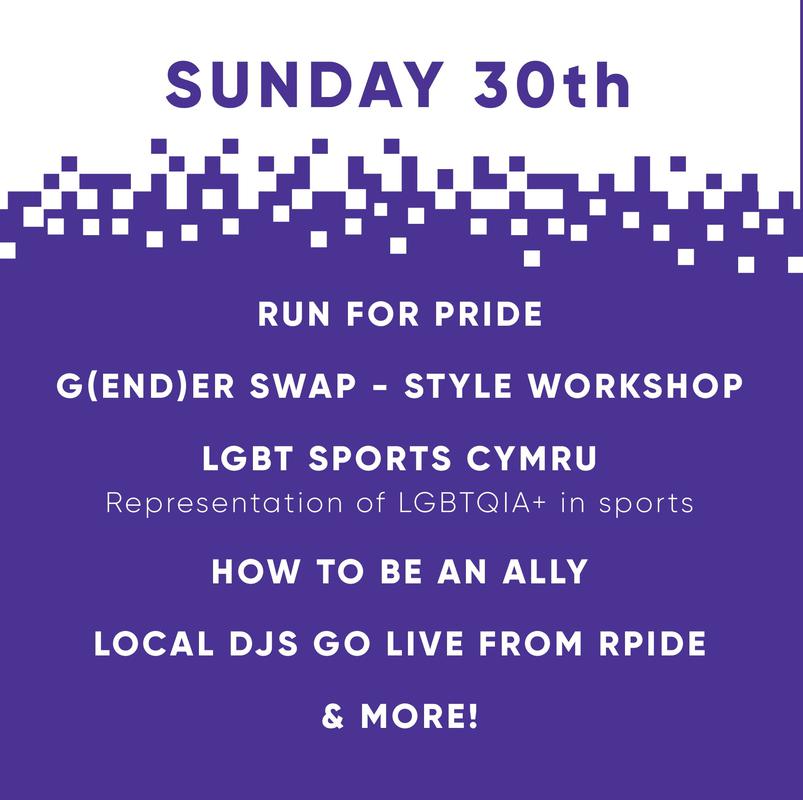 Digital flyer created to promote Pride Cymru's Big Online Week, 24 - 30 August 2020.