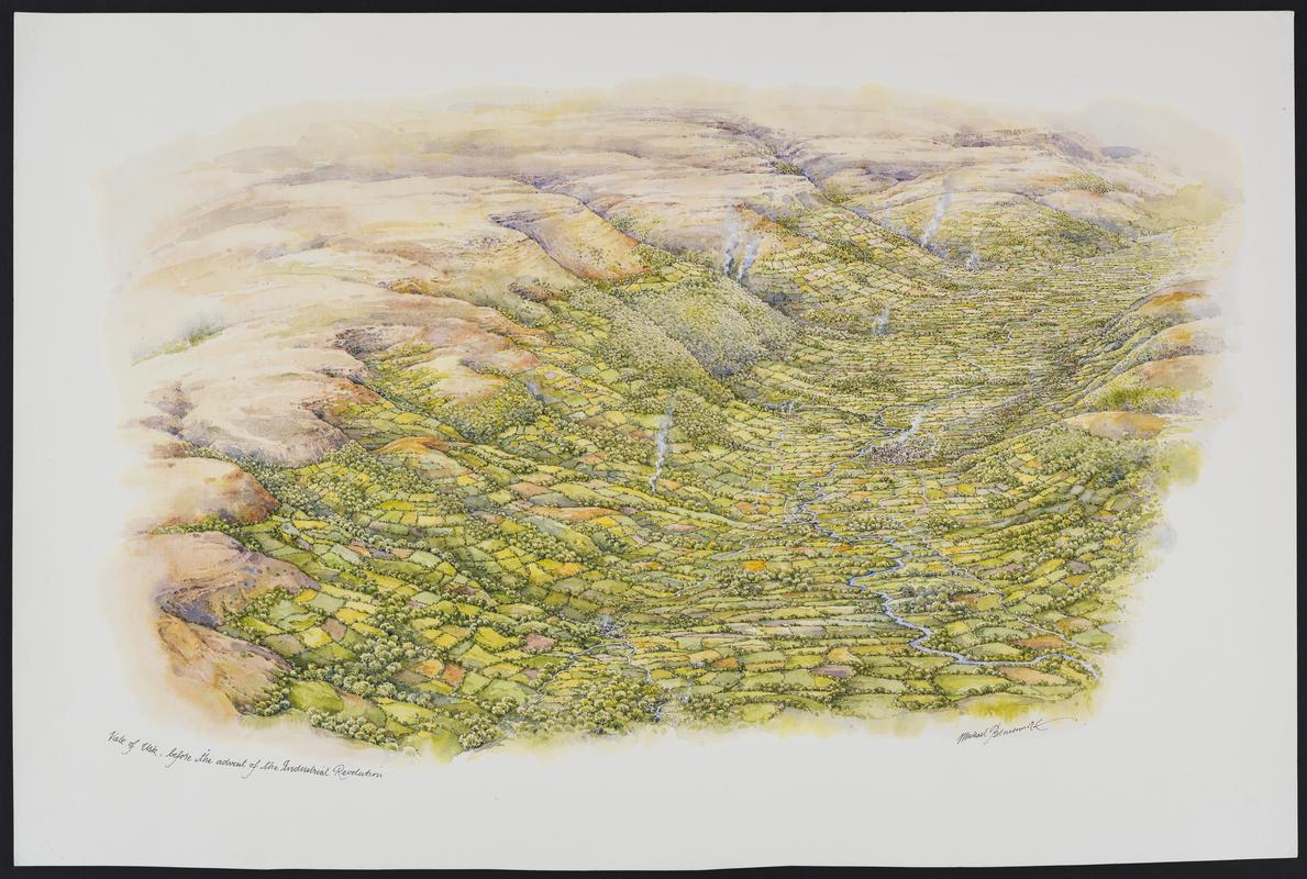 Vale of Usk, before the advent of the Industrial Revolution (painting)