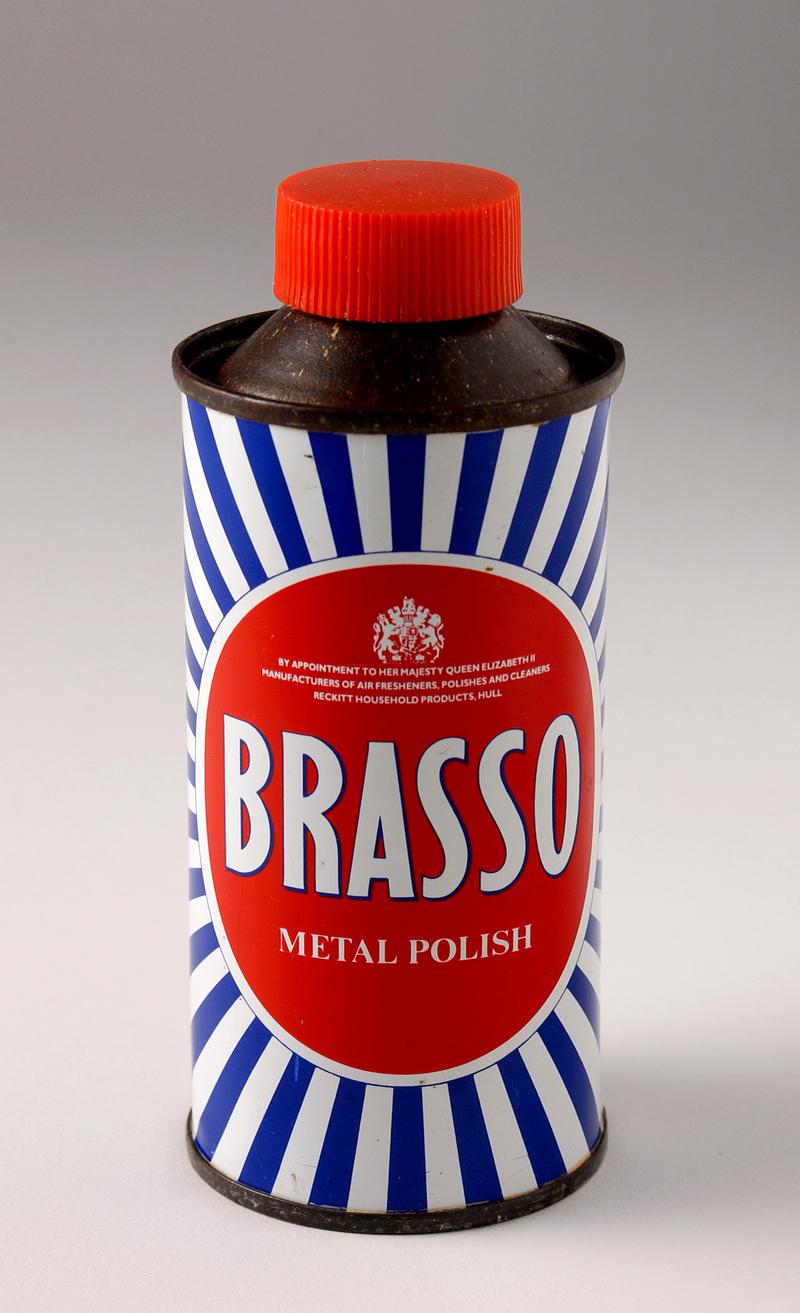 "Brasso" metal polish tin can
