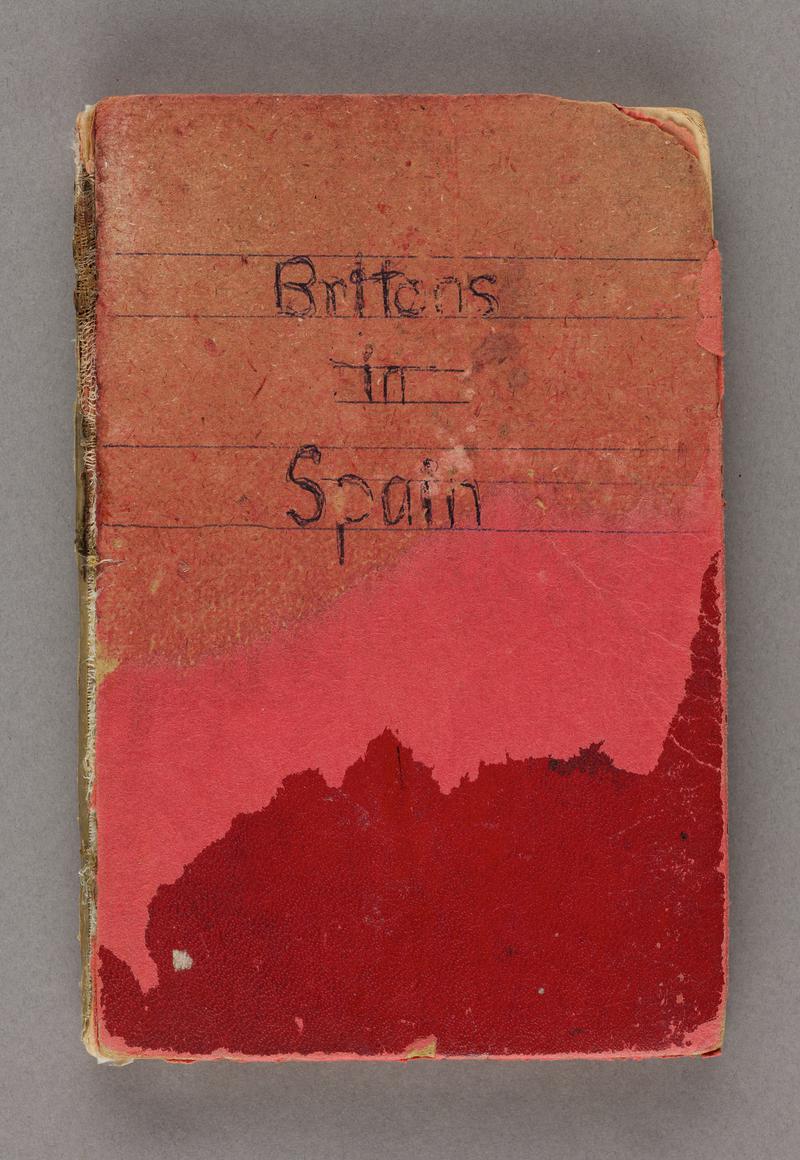 Copy of 'Britons in Spain', William Rust (1939?) annotated by Edwin Greening. 212 pages in hard red covers.