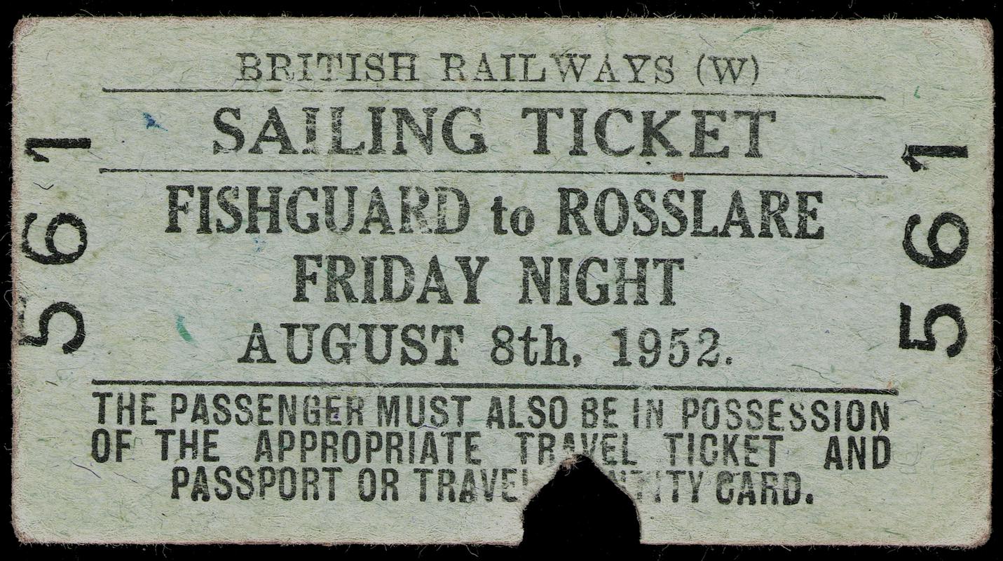 British Railways Ticket (front)