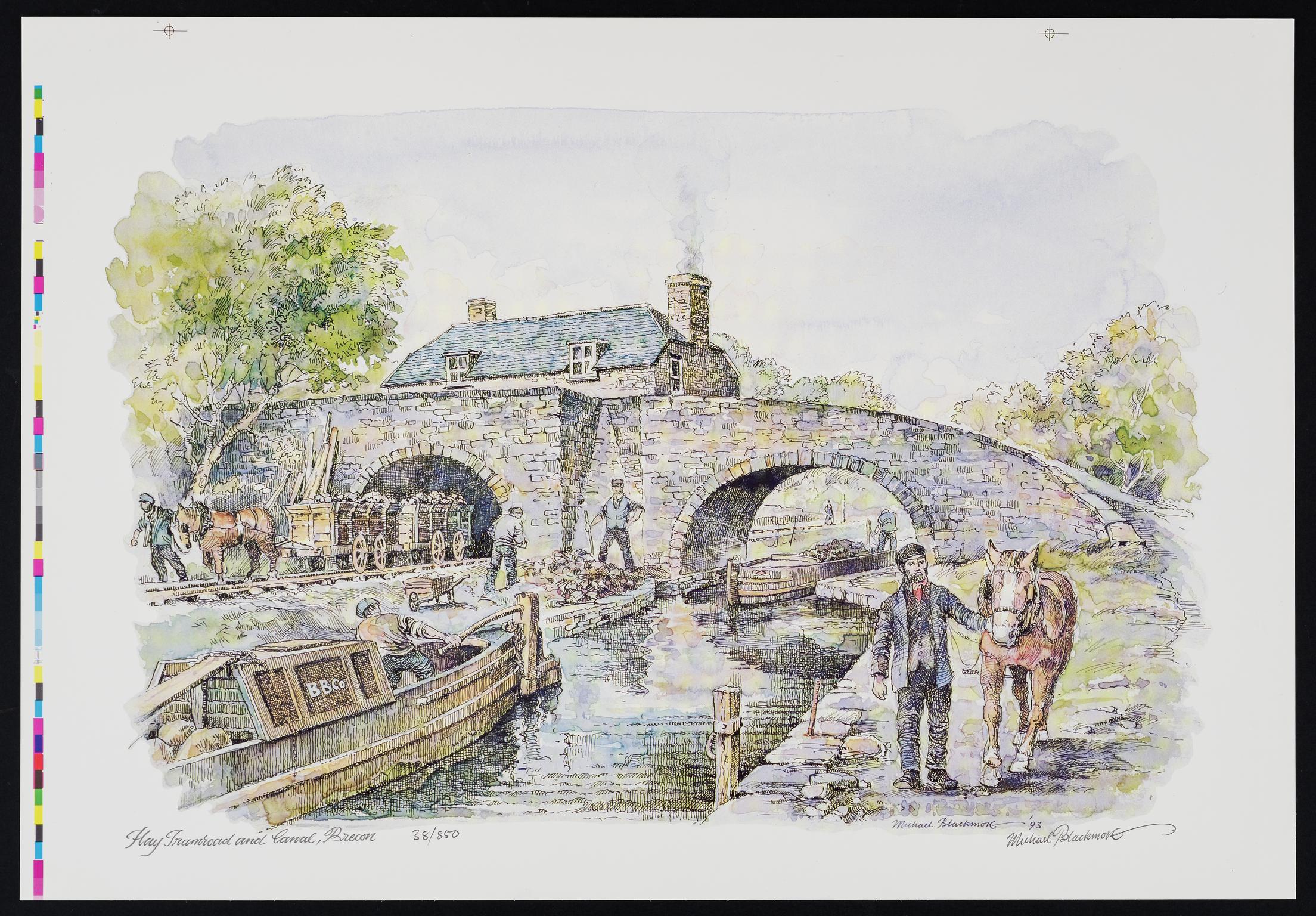 Hay Tramroad and Canal, Brecon (print)