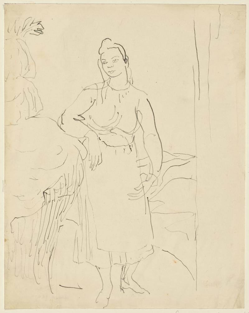 Woman Wearing an Apron