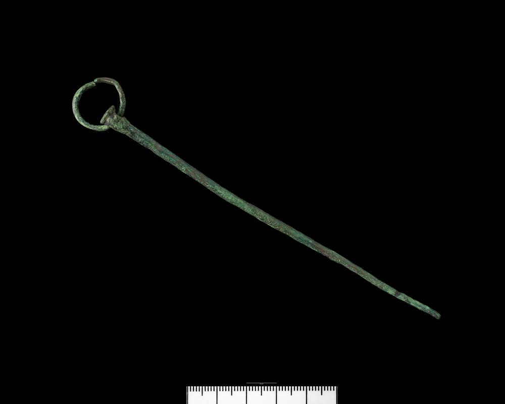 Early Medieval copper alloy ringed pin