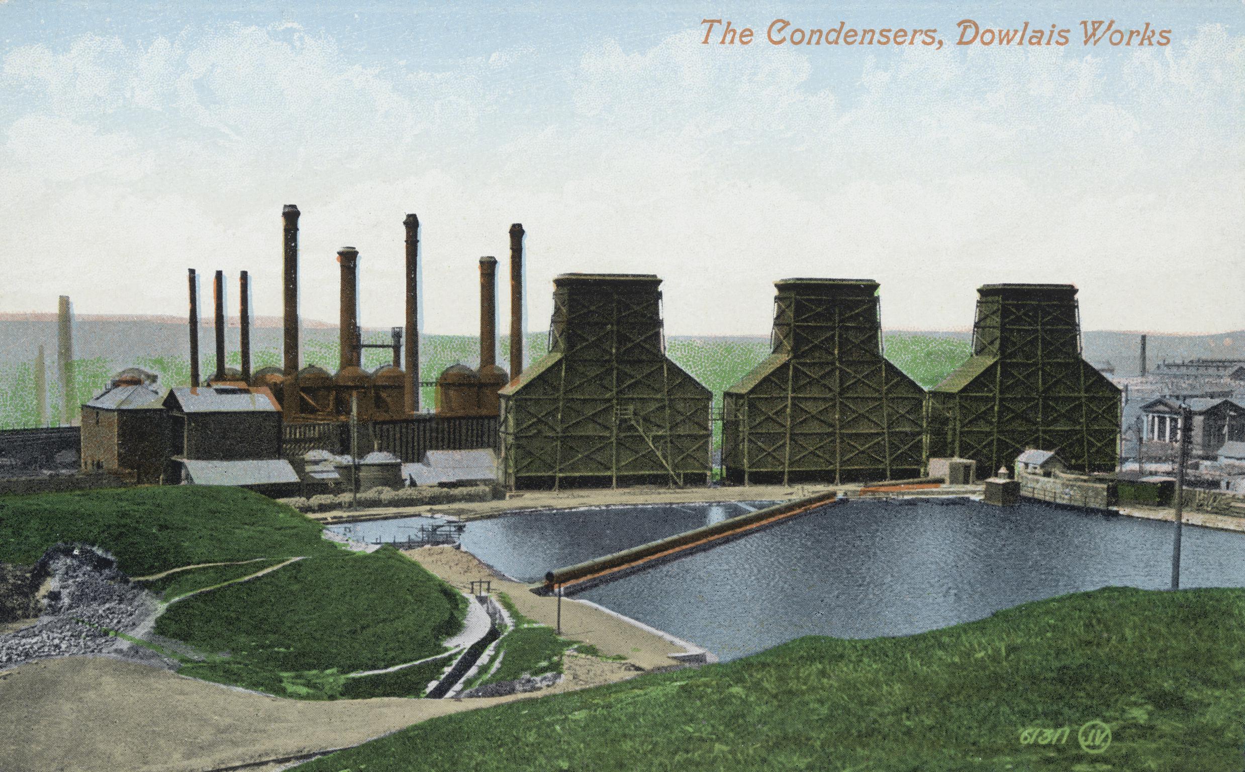 The Condensers, Dowlais Works (postcard)