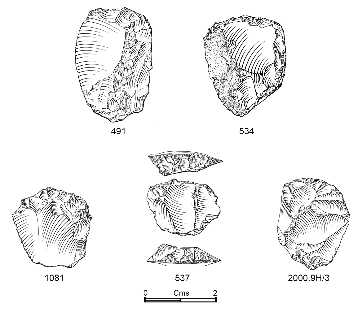 Early Mesolithic flint scraper