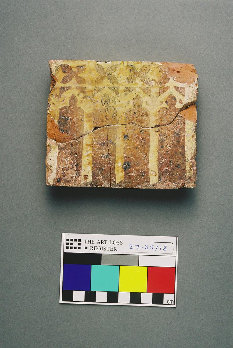 Medieval ceramic floor tile