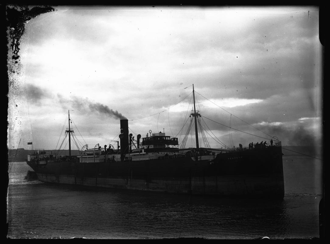 Starboard broadside view of S.S. PENDEEN, c.1936.