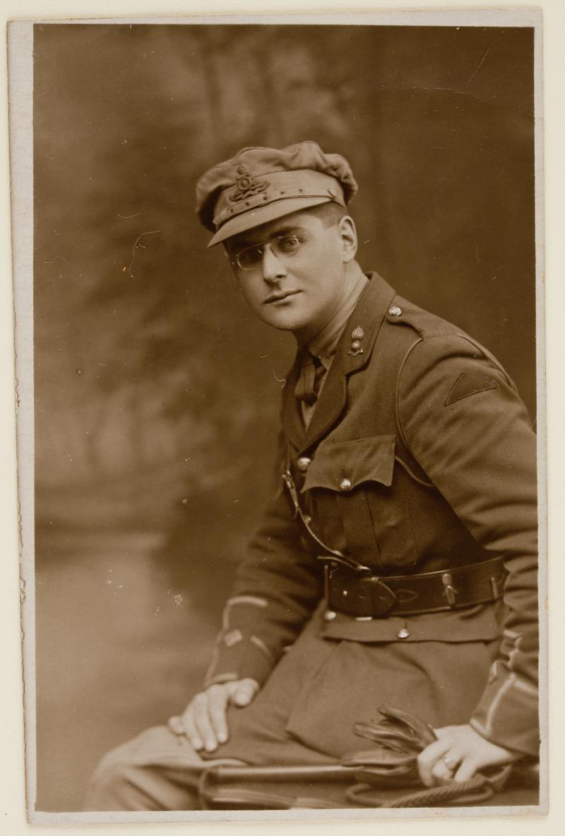 Postcard with Portrait of a Lieutenant of the Royal Artillery