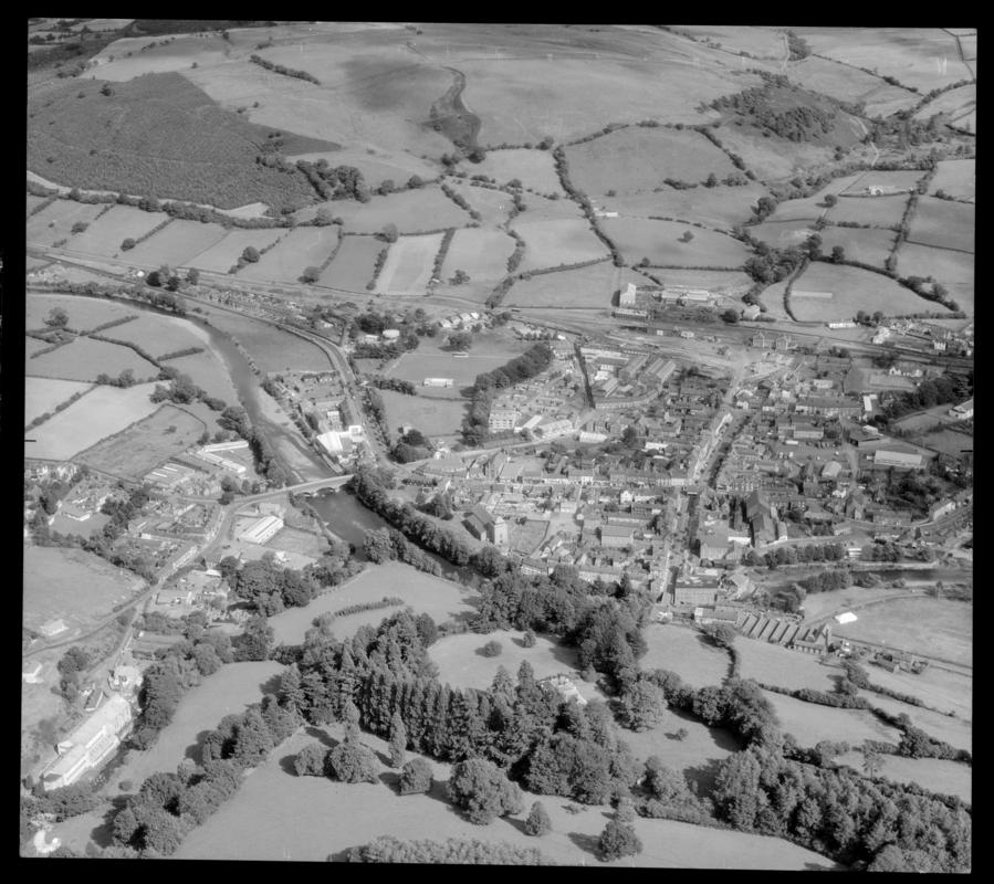Aerial view of Llanidloes.