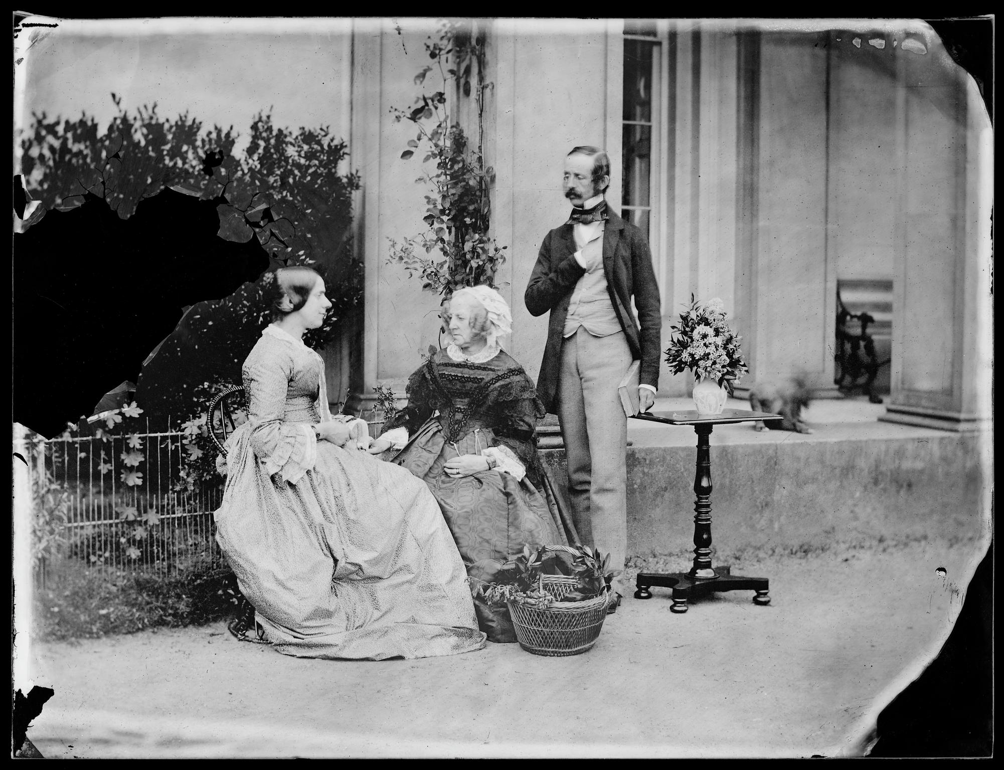 Mr & Mrs C R Smith & Madame Labouchere 1853 (glass neg)