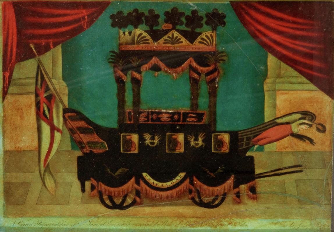 Painting of Lord Nelson's funeral hearse
