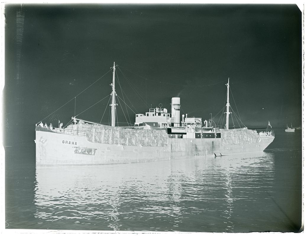 S.S. GRANA, glass negative