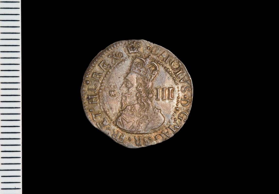 Charles I , Threepence, Silver Mills