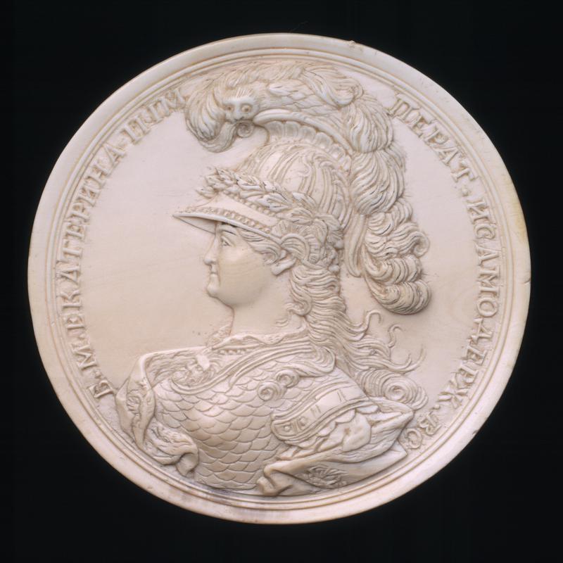Ivory medallion of Catherine II Russia