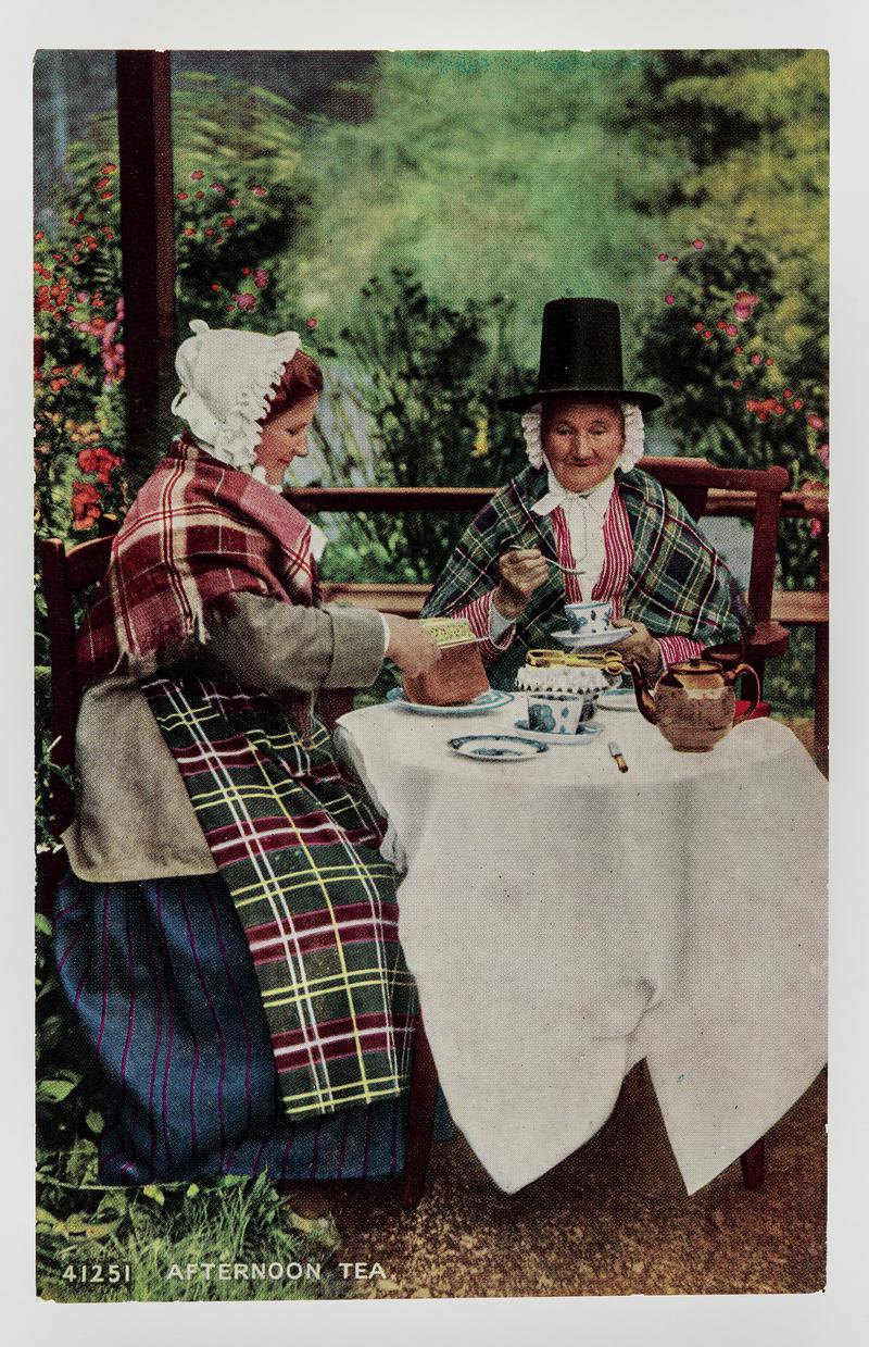 2 Welsh ladies at 'afternoon tea'.