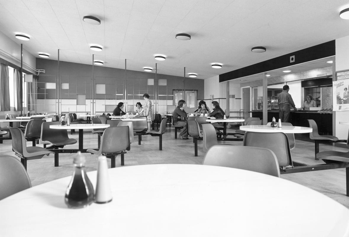 Interior of Betws canteen after reorganisation