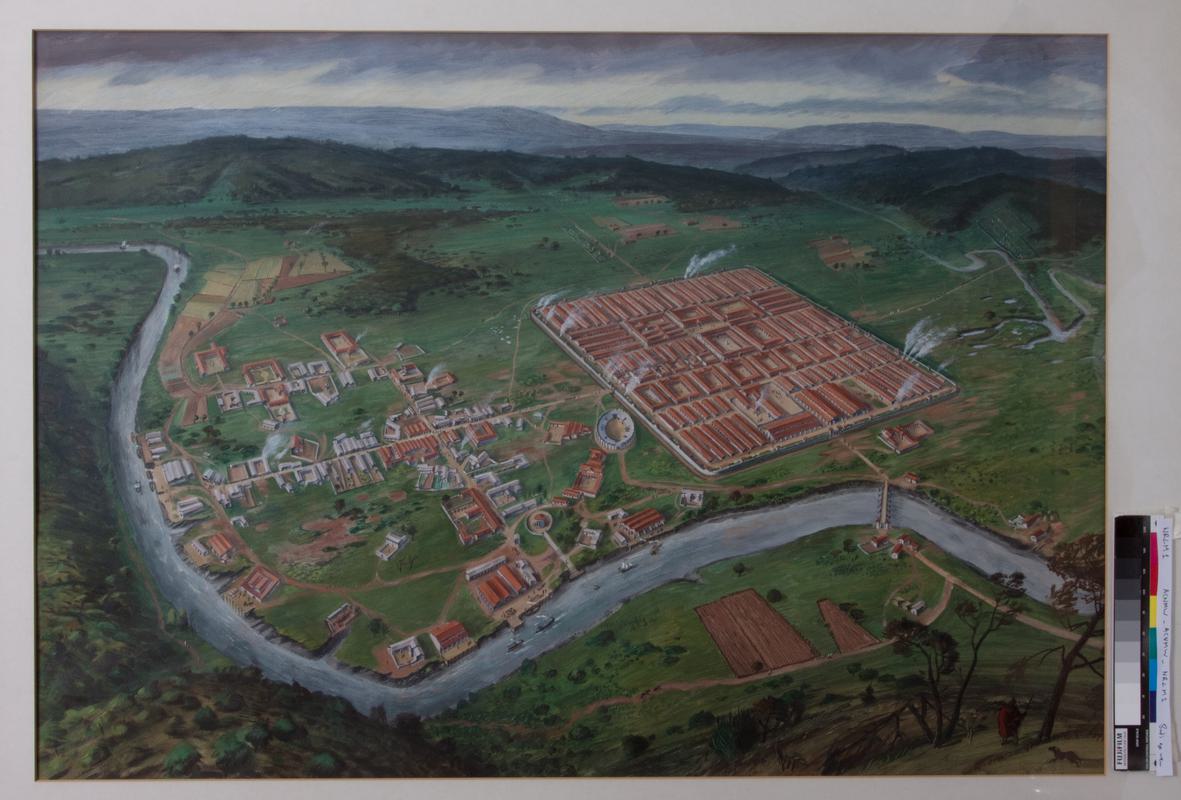 Watercolour painting of Caerleon