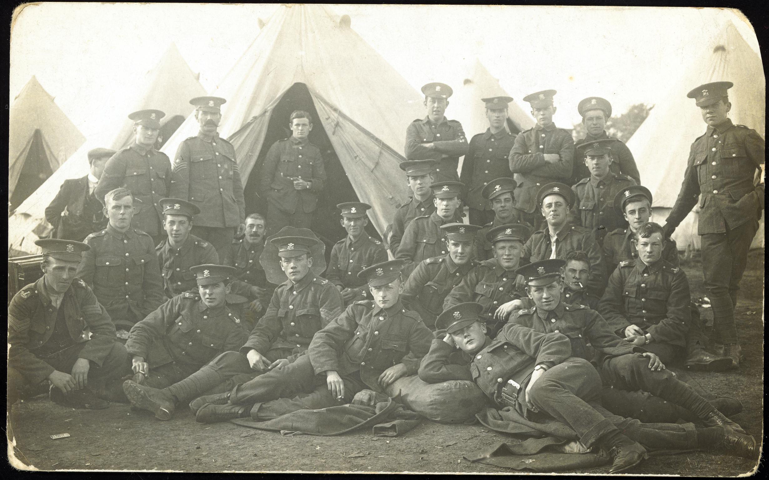 Soldiers at Fort Scoveston, photograph