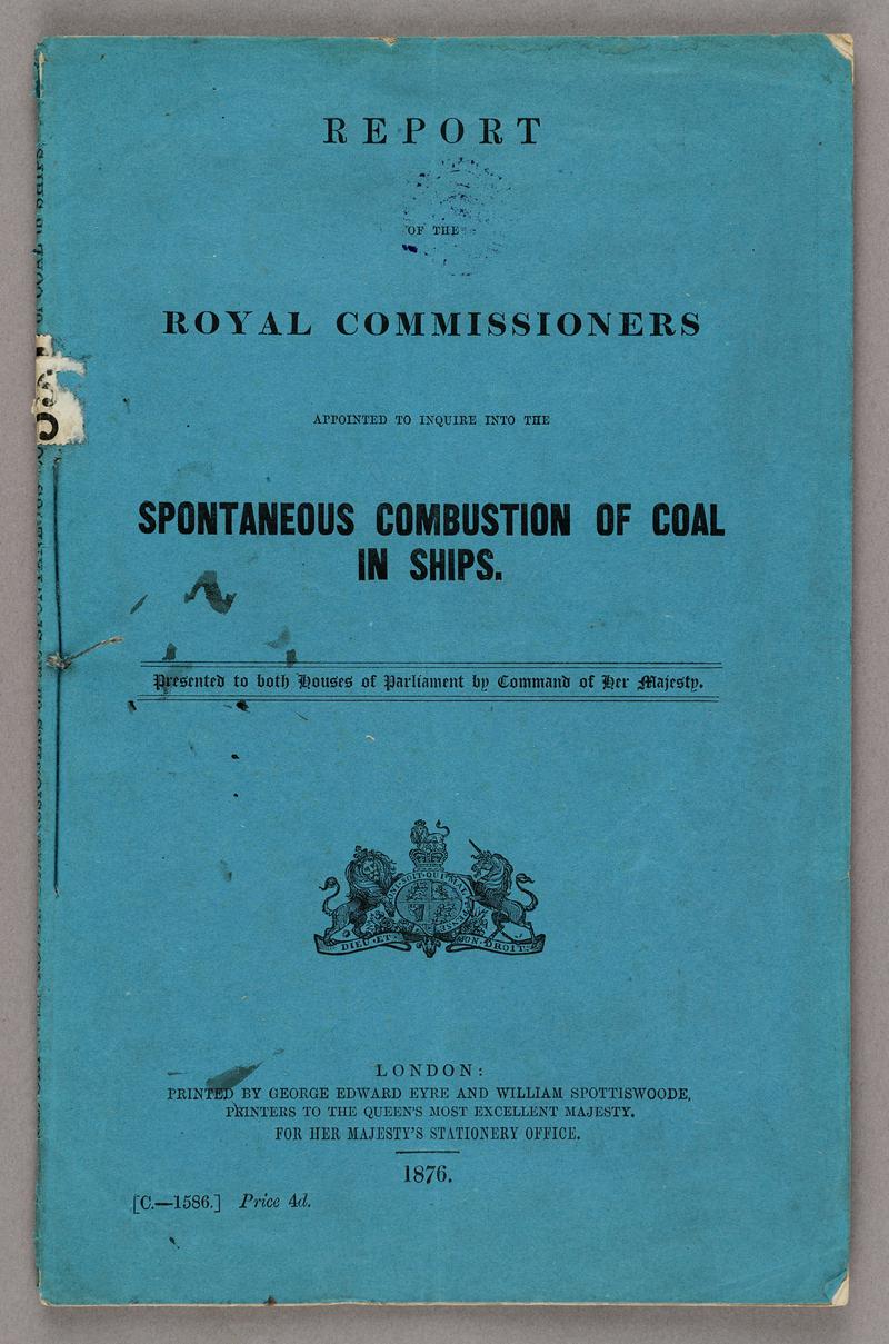 Report on the Spontaenous Combustion of Coal