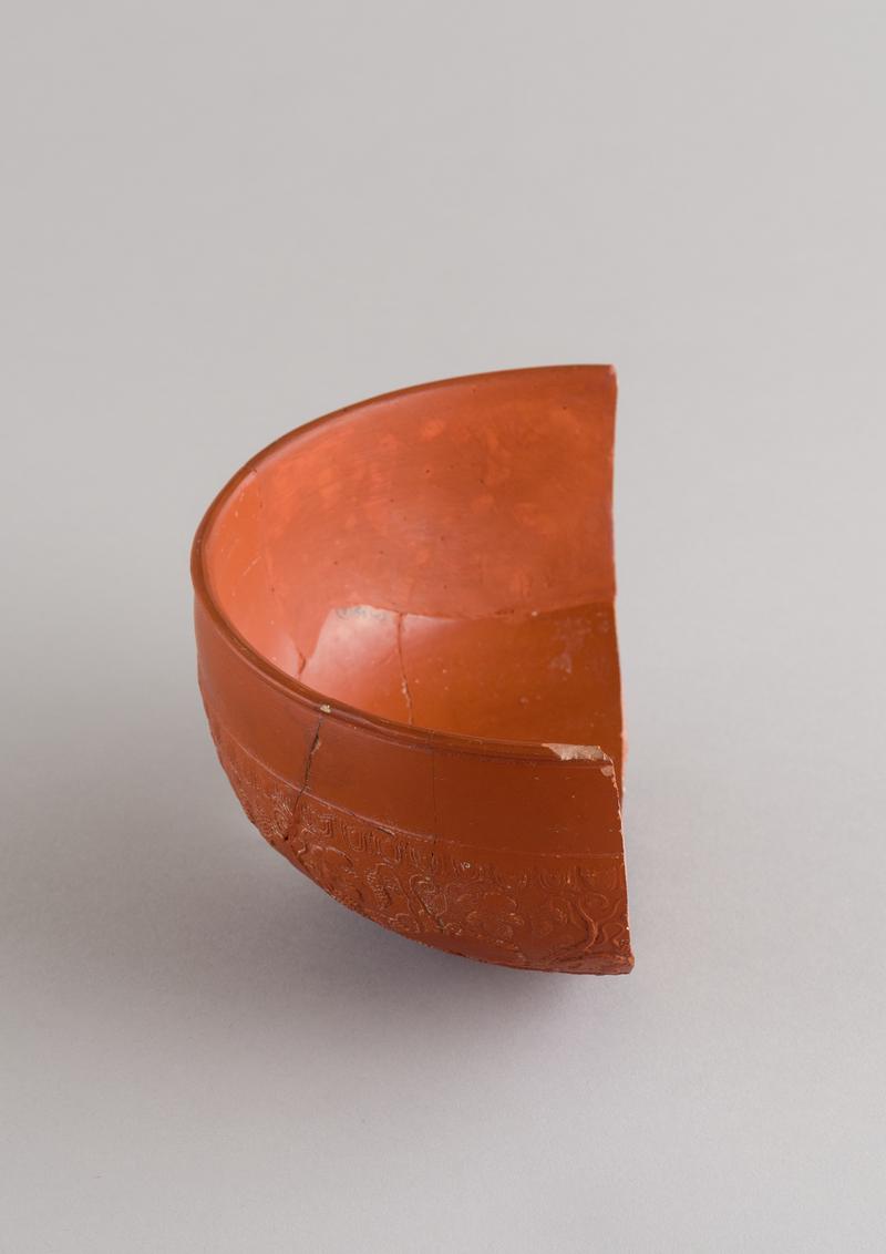 Roman samian bowl, decorated