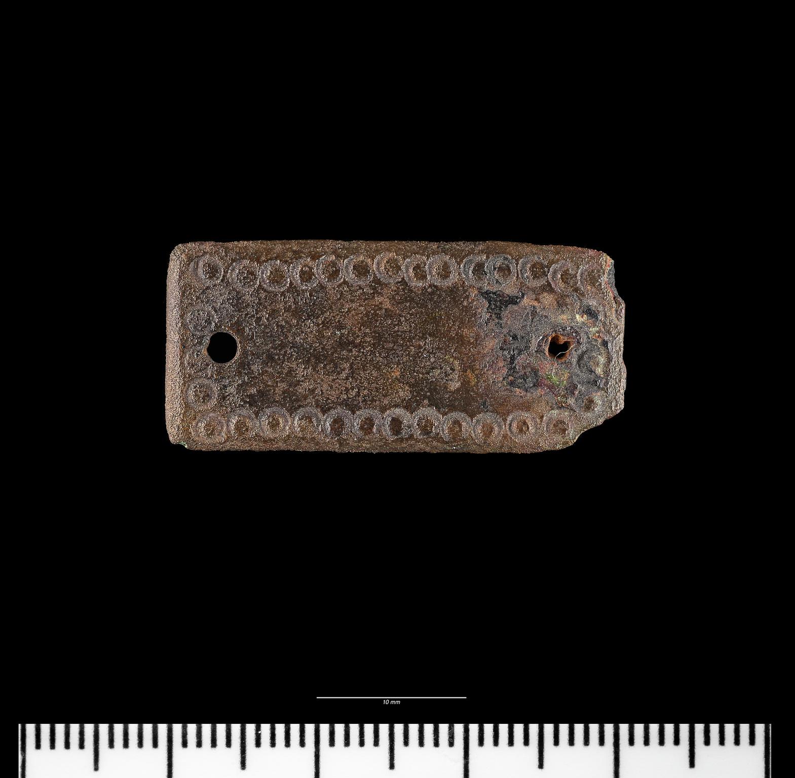 Early Medieval copper alloy belt / strap fitting