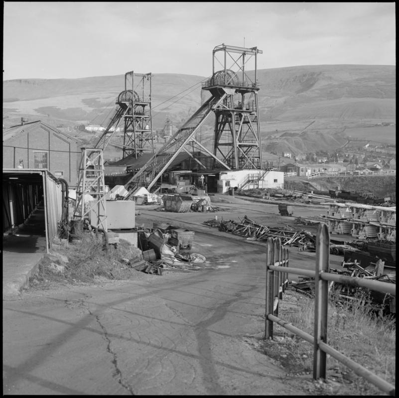 Black and white film negative showing a surface view of Western Colliery . 'Western' is transcribed from original negative bag.  Appears to be identical to 2009.3/2906.