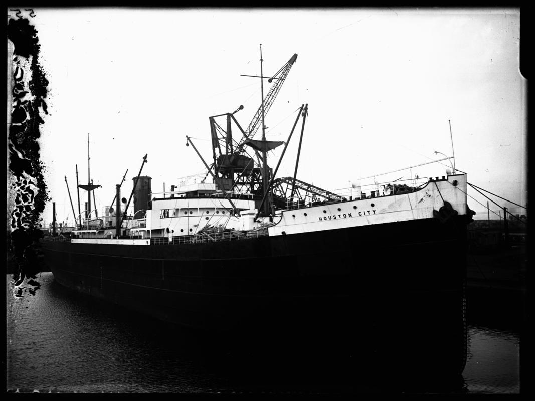 M.V. HOUSTON CITY, glass negative