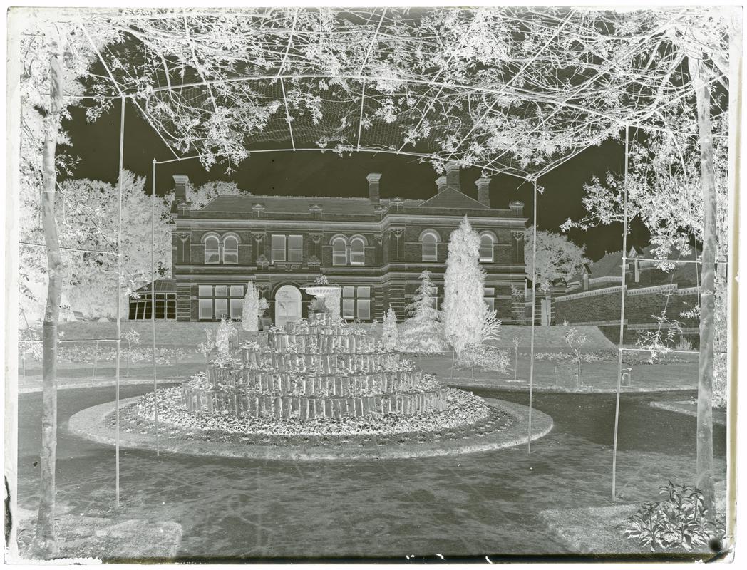 Pencisely House, Cardiff, glass negative