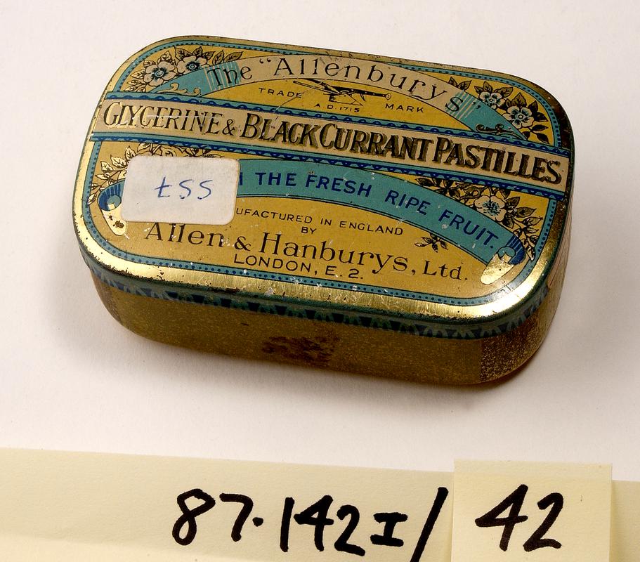 Allenbury's glycerine tablets tin