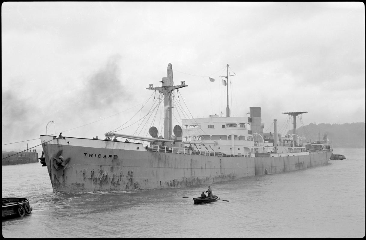 ss TRICAPE entering Queen Alexandra Dock, Cardiff
