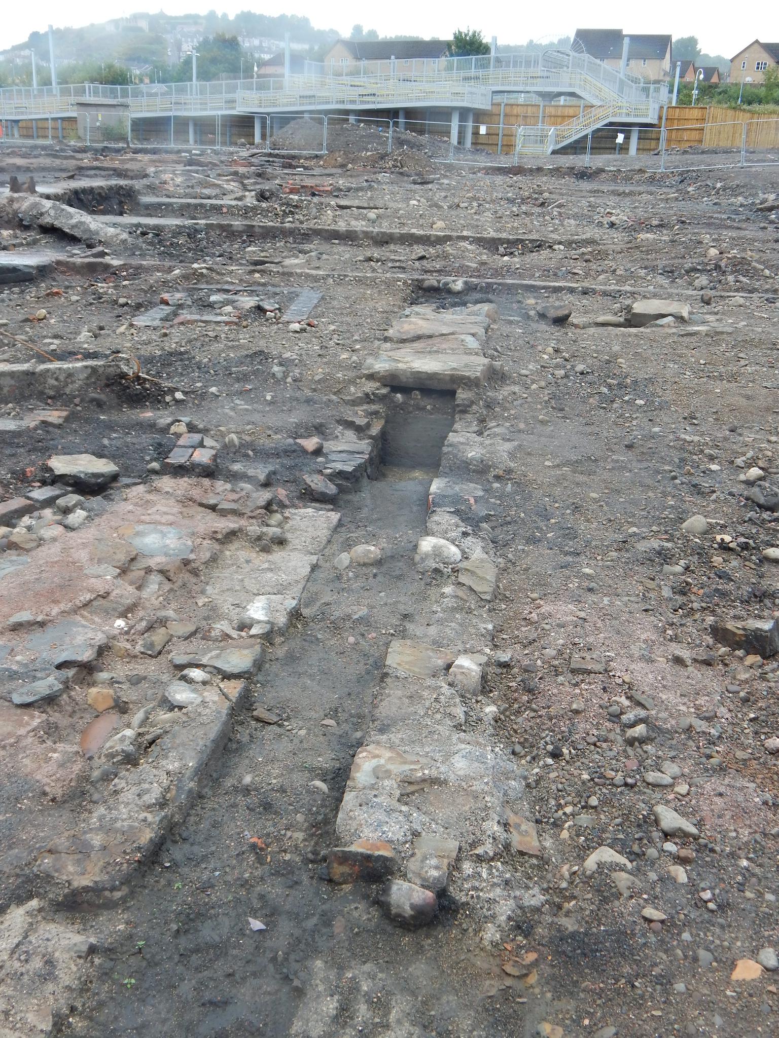 Excavation at Hafod foundry, photograph