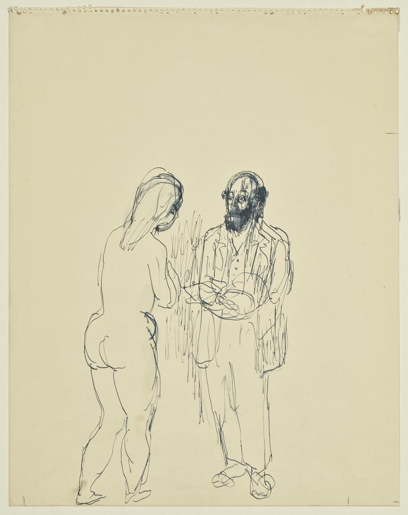 Startled Man and Nude Woman