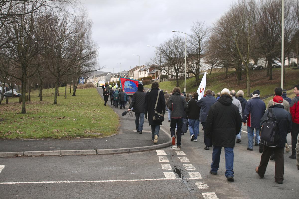 Hoover factory march, Merthyr Tydfil, photograph